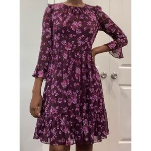 Calvin Klein Size 4 Purple Floral Dress